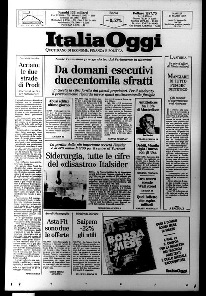 Italia oggi : quotidiano di economia finanza e politica